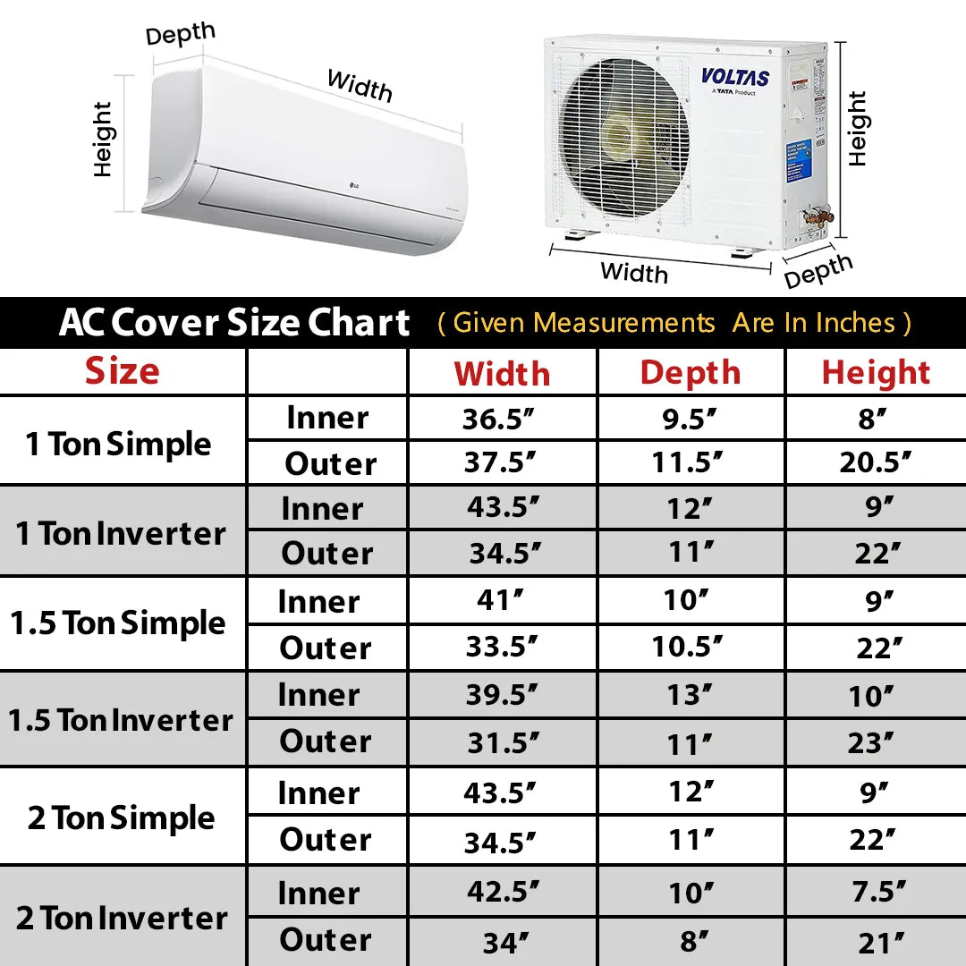 Waterproof Parachute Indoor + Outdoor Ac Cover